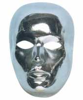 Carnavalskleding zilveren gezichtsmasker roosendaal